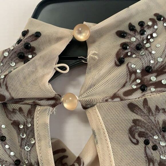 NWT SAINT GIL PARIS EMBELLISHED SHEER DRESS ‎ S - Picture 4 of 10